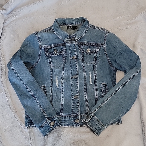 Earl Jeans Jackets & Blazers - Earl Jeans Distressed Denim Jacket